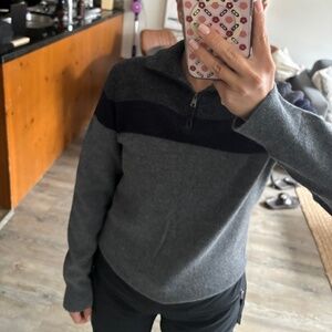 Banana Republic Merino wool quarter zip sweater